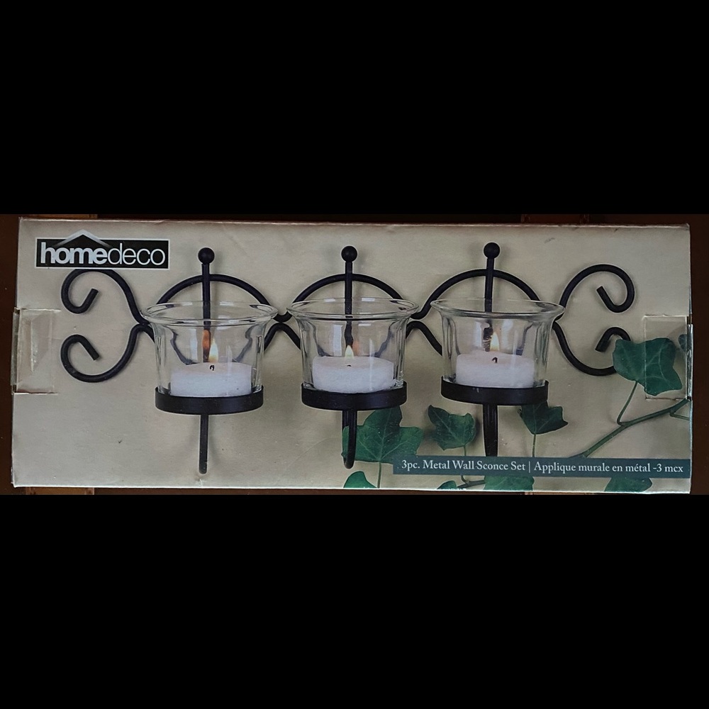 3 Piece Metal Wall Sconce Set